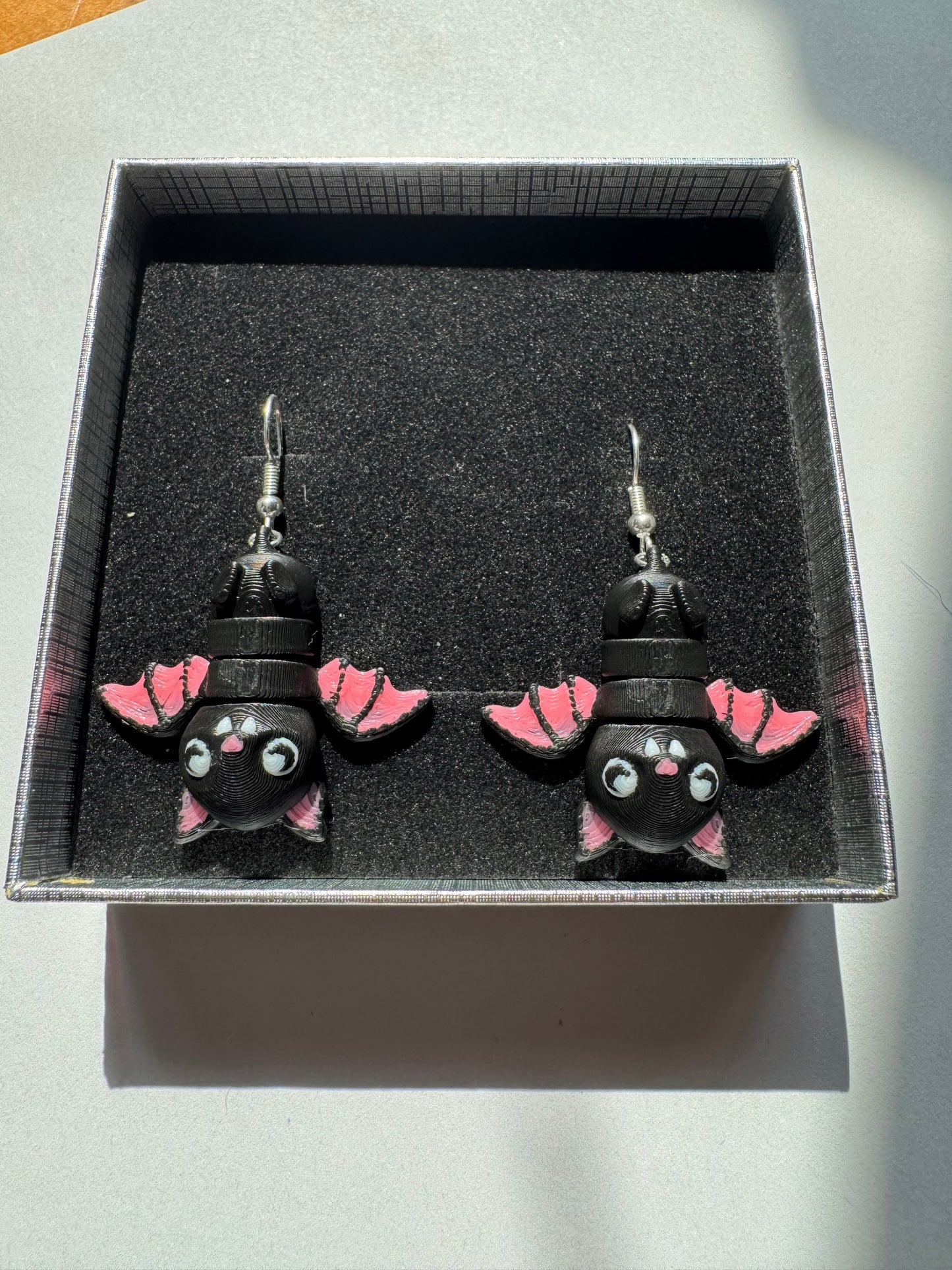 Wiggly Bat Earrings – Lightweight, Fidgety, 3D Printed